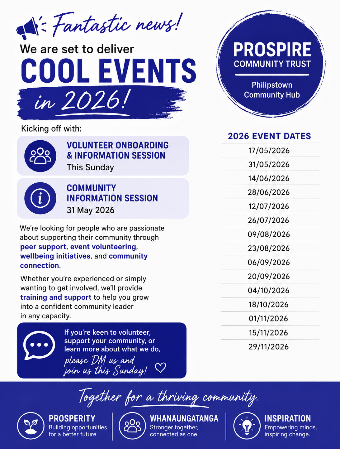 2026 Community Events Poster